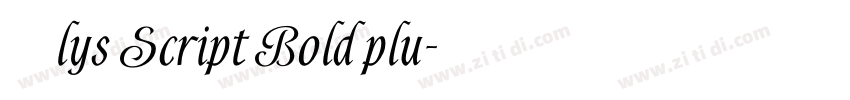 Alys Script Bold plu字体转换